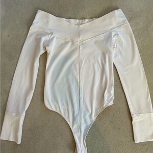 Free People Off-Shoulder White Bodysuit